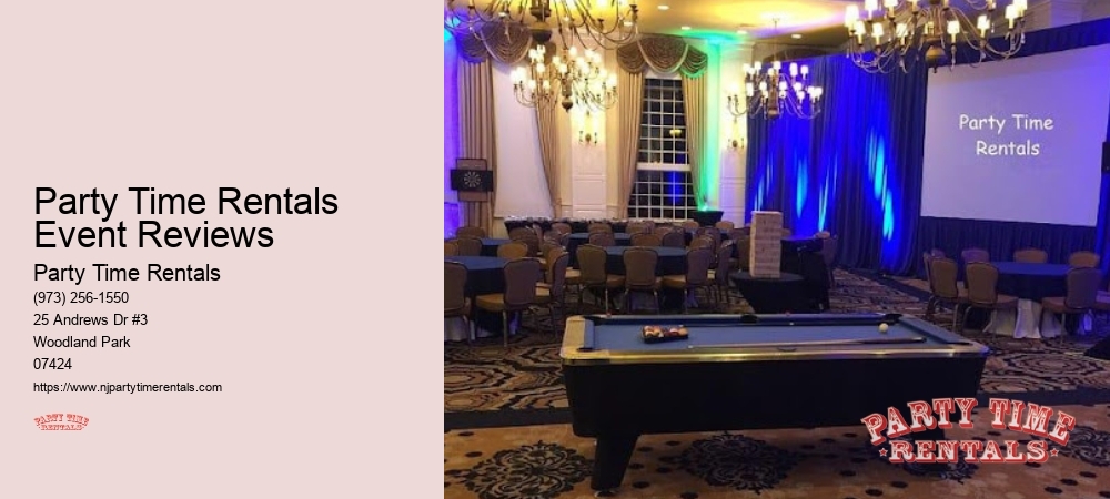 Party Time Rentals Event Reviews